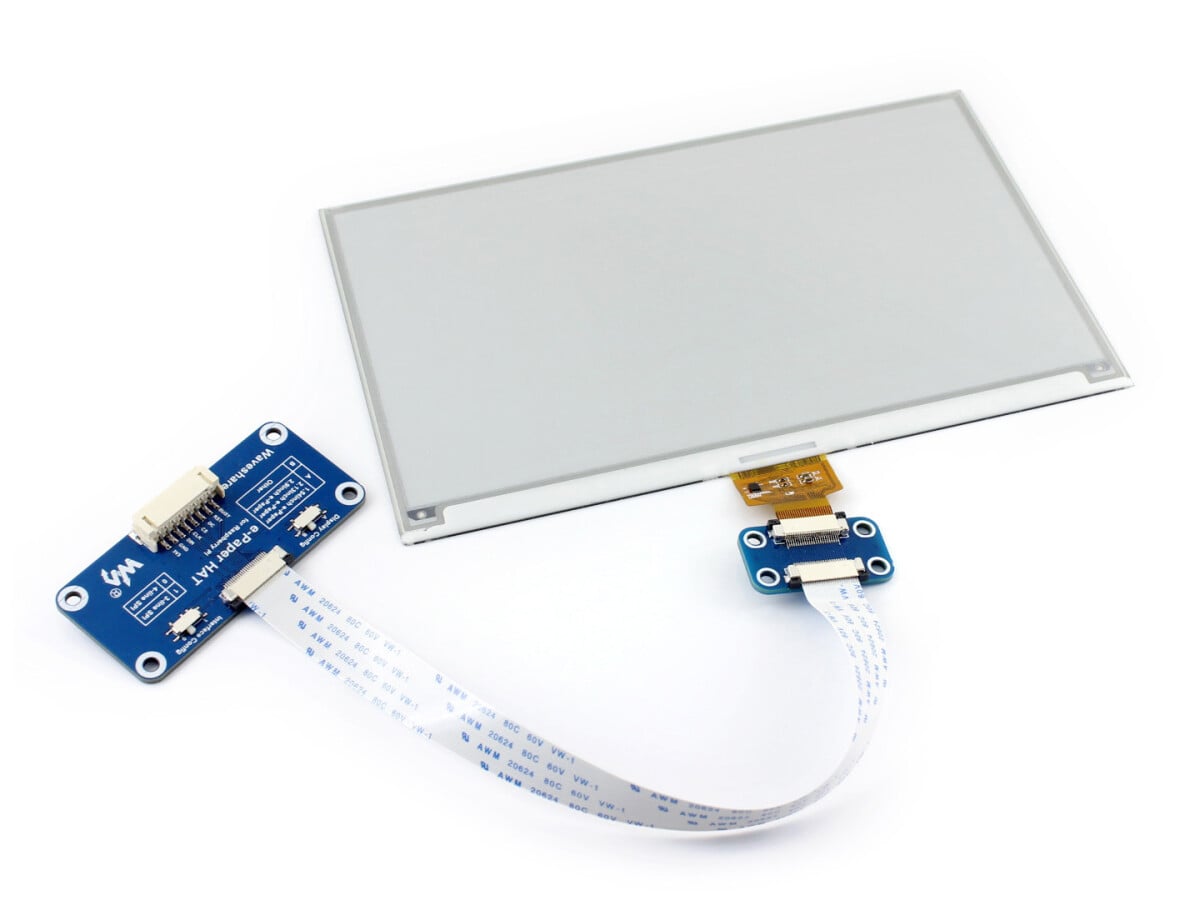 WaveShare 7,5 Zoll E-Ink Display HAT 800x480 til Raspberry Pi