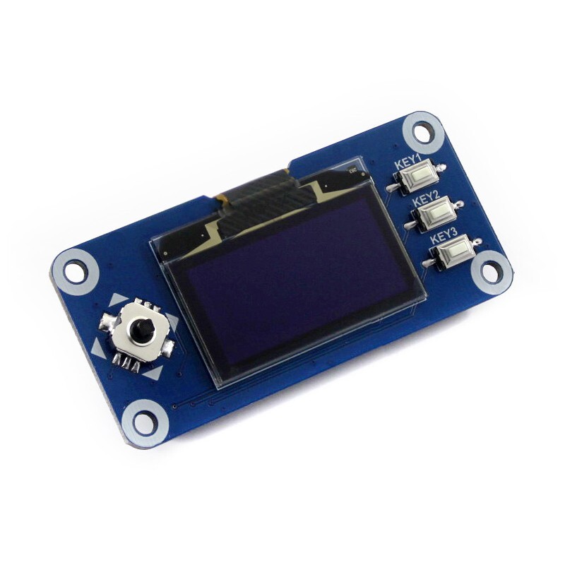 Waveshare 1,3 Zoll 128x64 OLED-display HAT til Raspberry Pi med SPI/I2C-interface