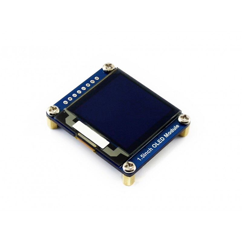 Waveshare 1,5 Zoll OLED-displaymodul 128x128 SPI/I2C 16 Graustærker