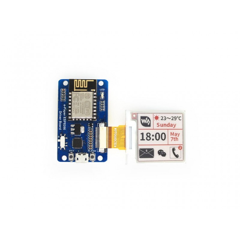Waveshare Universal e-Paper rå panel driver board ESP8266 WiFi trådløs