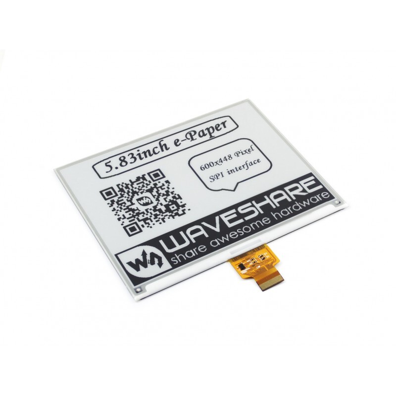 WaveShare 5,83 Zoll 600x448 E-Ink E-Paper rå display