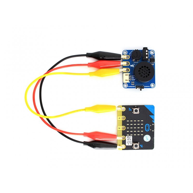 Waveshare Højtalerudvidelsesmodul til micro:bit med NS8002 Hi-Fi chip