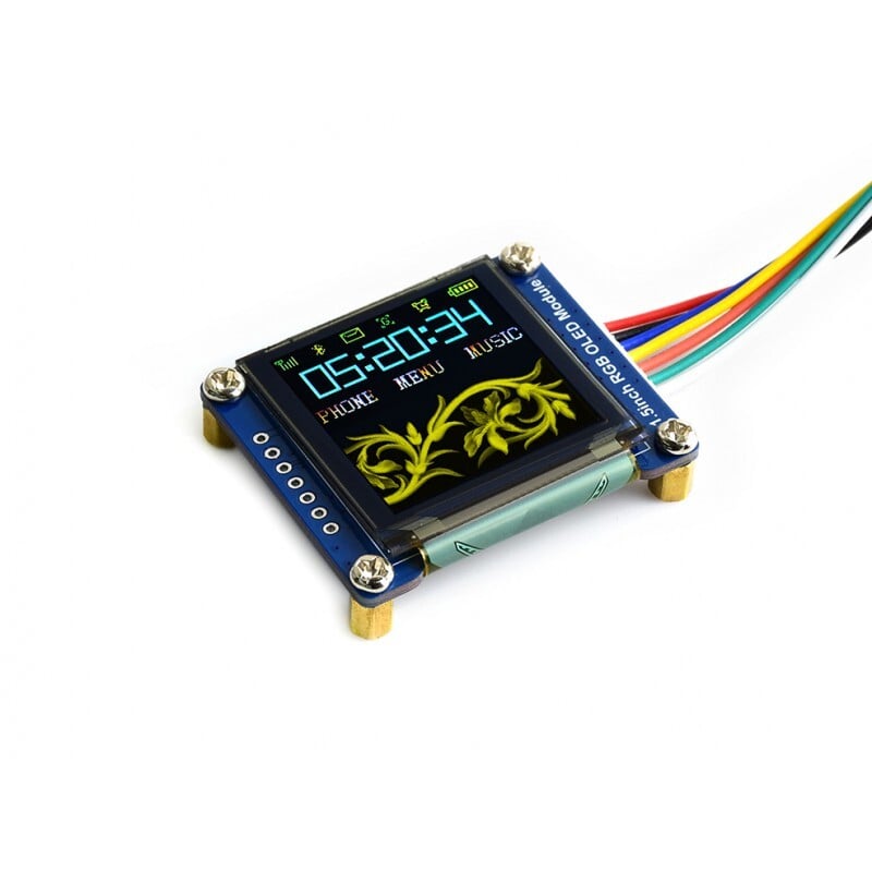 Waveshare 1,5 Zoll RGB OLED Modul OLED-Display-Modul SPI-1,5 Zoll RGB OLED Modul 14747