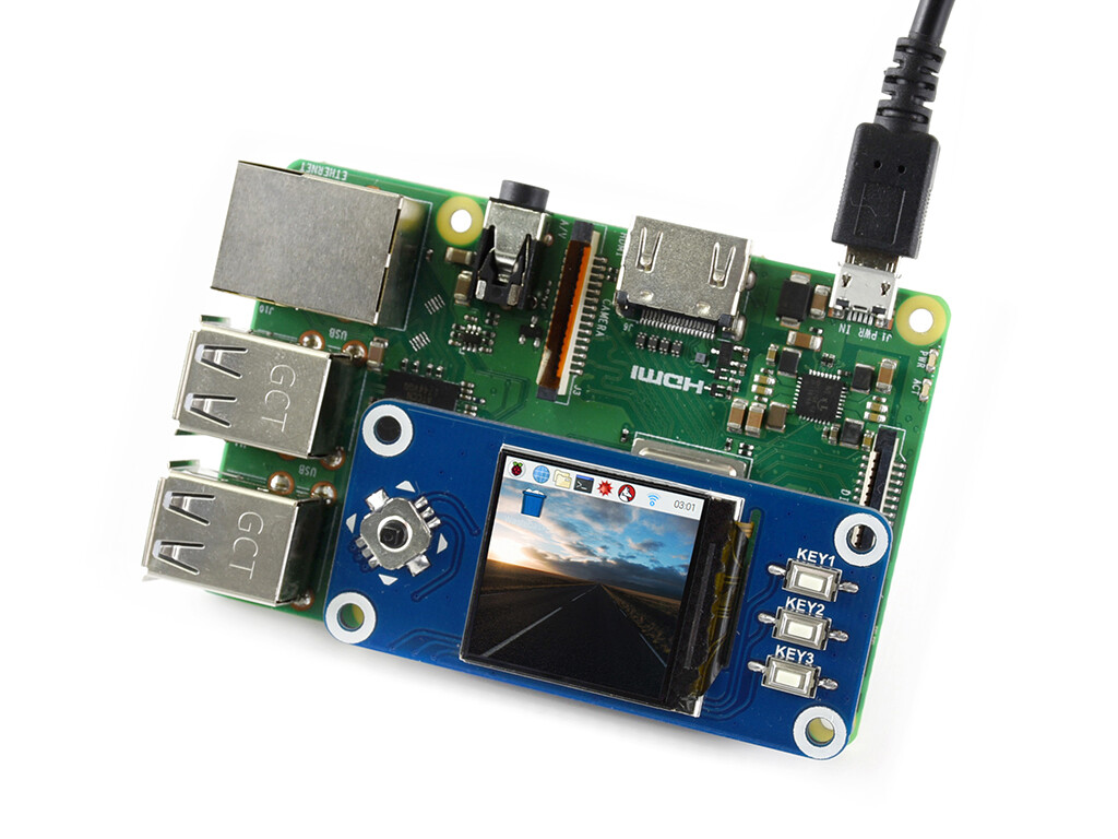 WaveShare 1,3 Zoll 240x240 IPS LCD-display HAT til Raspberry Pi