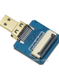 WaveShare DIY HDMI-kabel Micro HDMI Adapter Horisontal