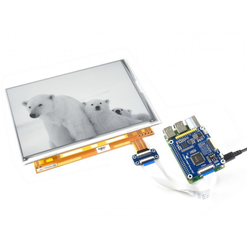 WaveShare 1200x825, 9.7 Zoll E-Ink display HAT til Raspberry Pi