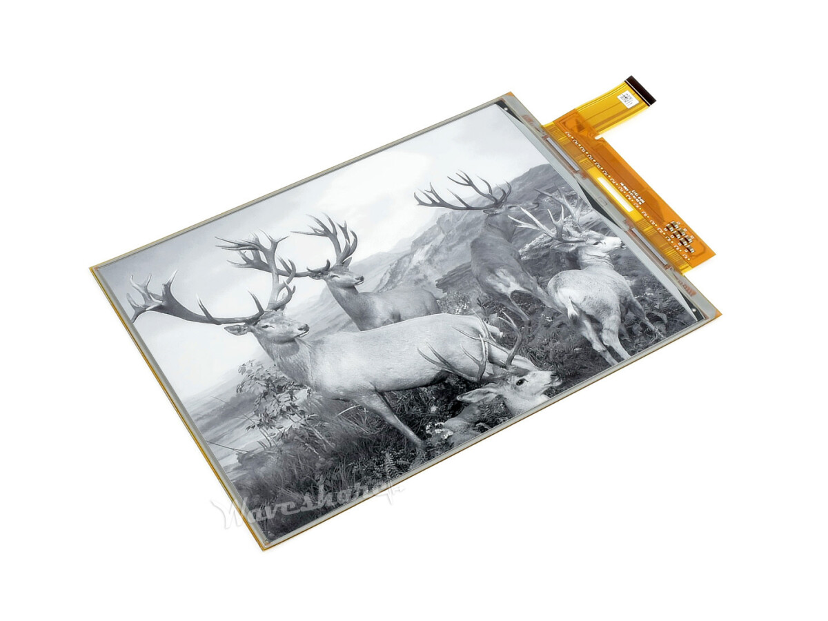 WaveShare 1872×1404, 10.3 Zoll fleksibel E-Ink rådisplay