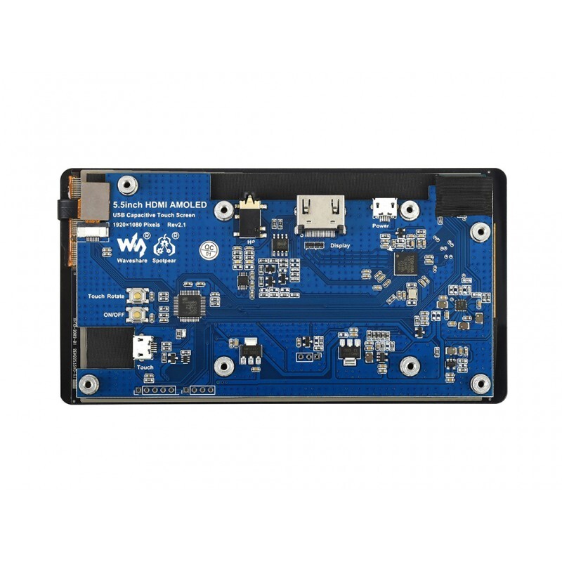 WaveShare 5,5 Zoll HDMI AMOLED-display 1080x1920 HDMI, forstærket glasdæksel