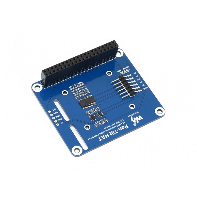 Waveshare 2-akse PAN-TILT HAT til Raspberry Pi med PCA9685 PWM-chip