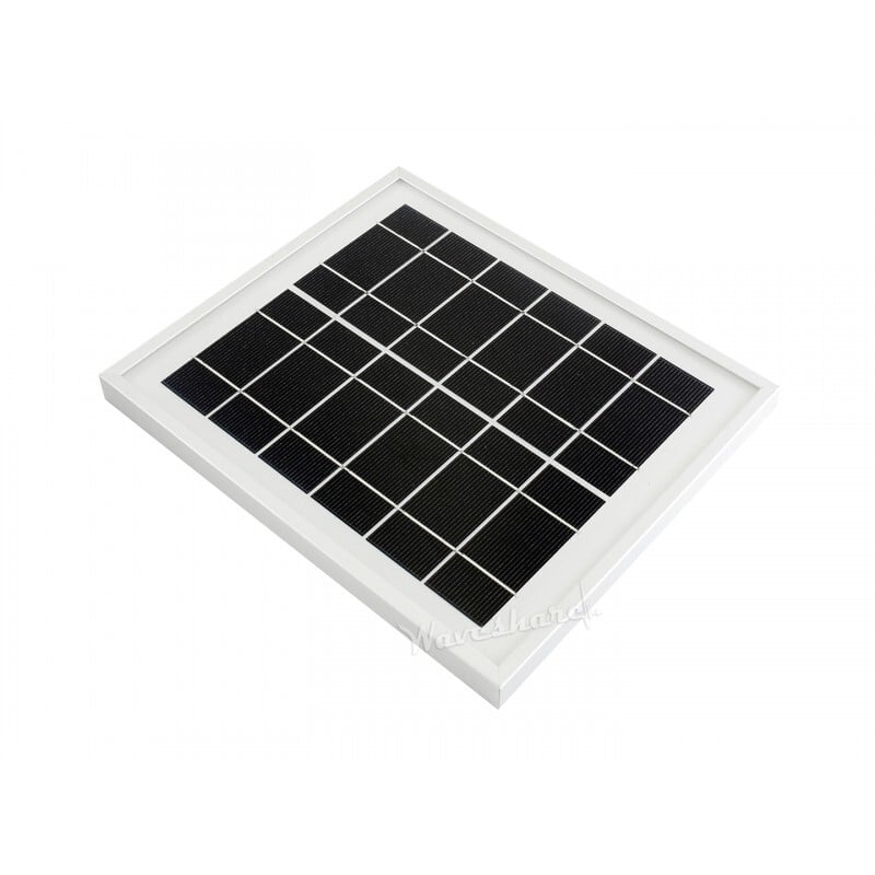 Waveshare Solcellepanel 6V 5W IP67 med 156 monokrystallinske celler til MCU-styringssystem