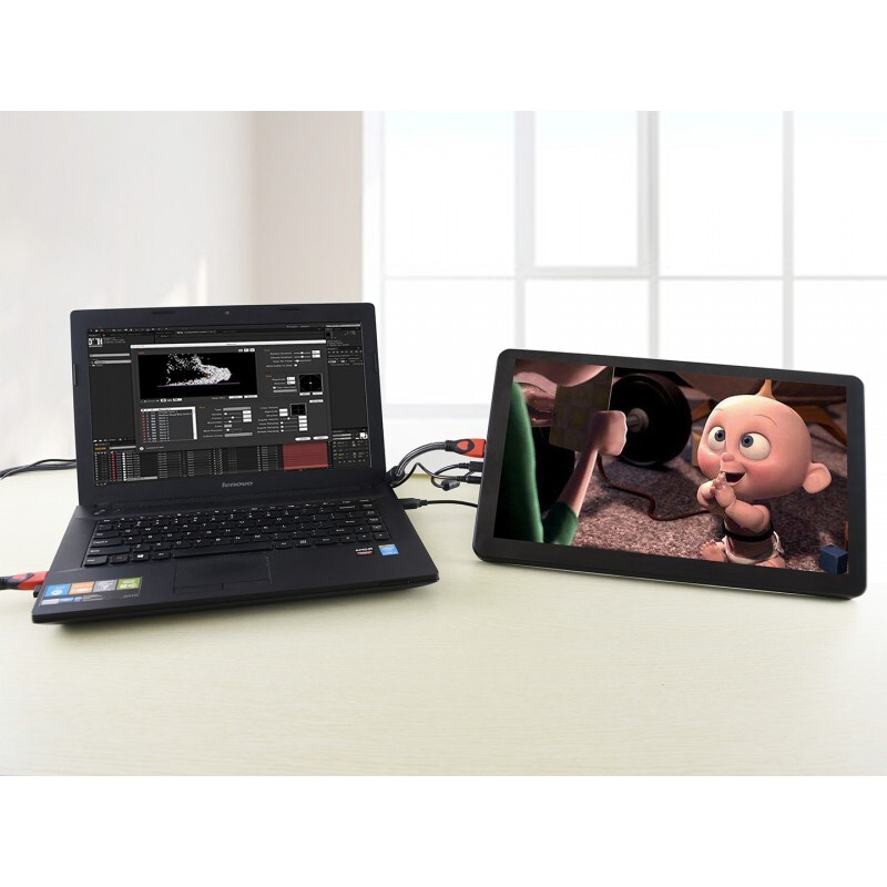 Waveshare 15,6 Zoll Kapazitiver Touchscreen LCD (H) mit Gehäuse 1920x1080 HDMI IPS