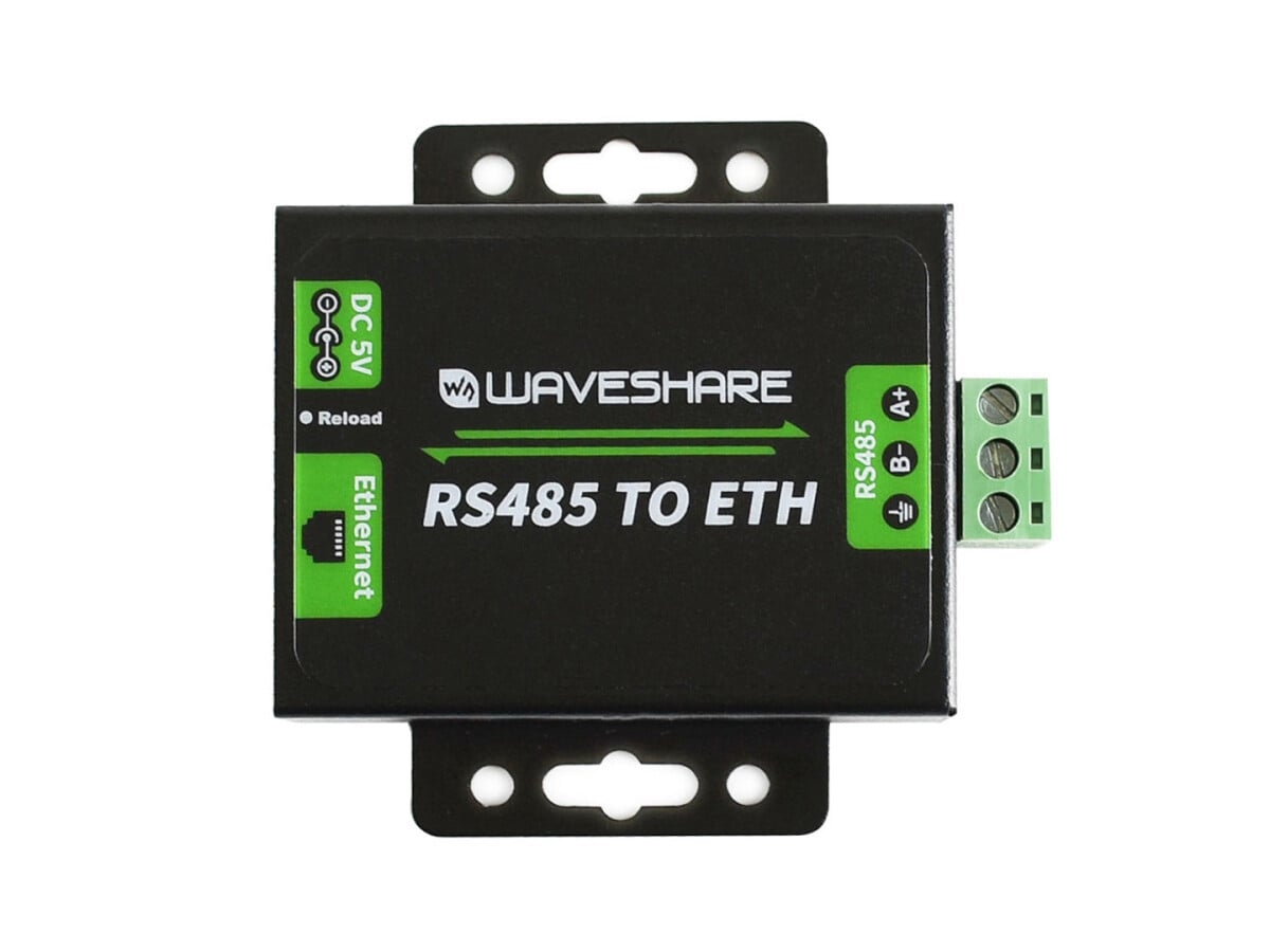 WaveShare RS485 to Ethernet-konverter med EU-strømforsyning