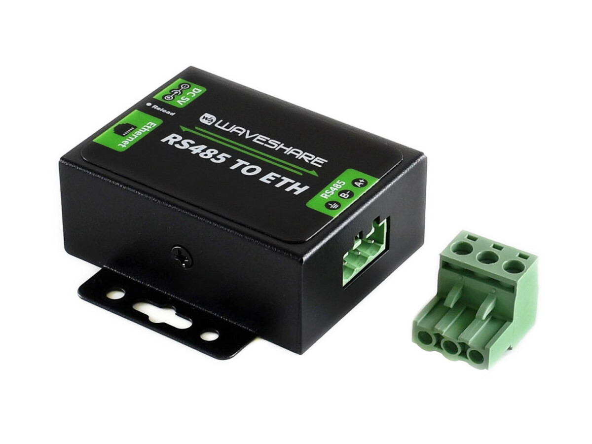 WaveShare RS485 to Ethernet-konverter med EU-strømforsyning