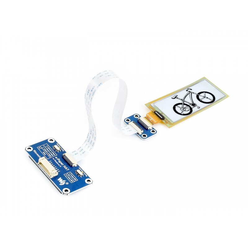 WaveShare 296×128, 2,9 Zoll fleksibel E-Ink display HAT til Raspberry Pi