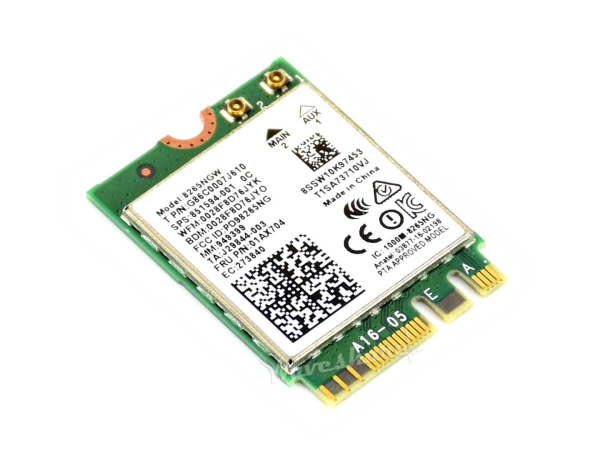 WaveShare AC8265 trådløs NIC til Jetson Nano WiFi / Bluetooth
