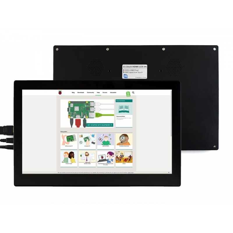 Waveshare 13,3 Zoll Kapazitiver Touchscreen LCD med kabinet V2 1920×1080 HDMI IPS