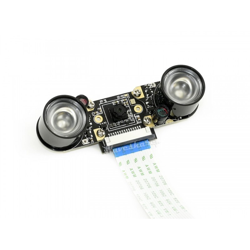 Waveshare IMX219-77IR Kamera, 77° synsfelt, Infrarød, Egnet til Jetson Nano