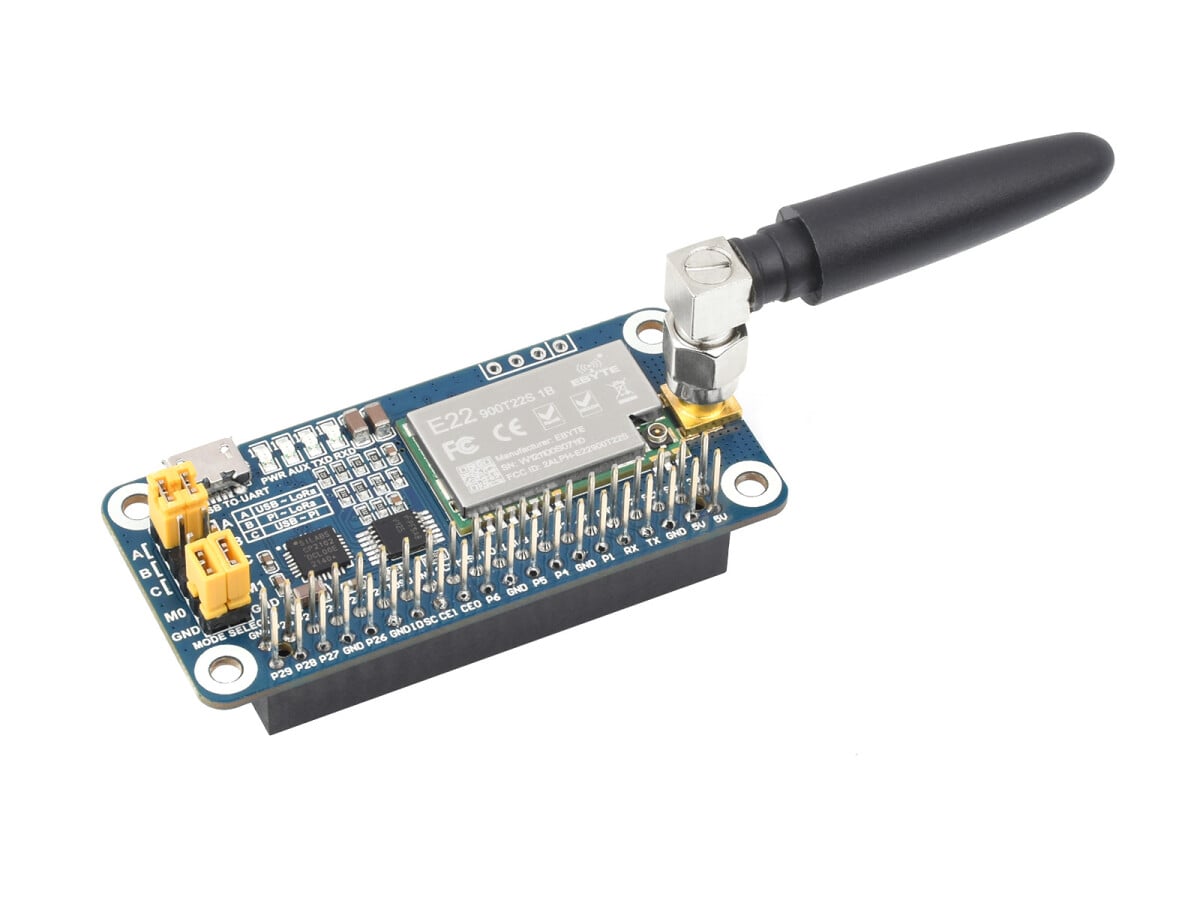 WaveShare SX1268 LoRa HAT 433MHz til Raspberry Pi, til Europa Asien Afrika