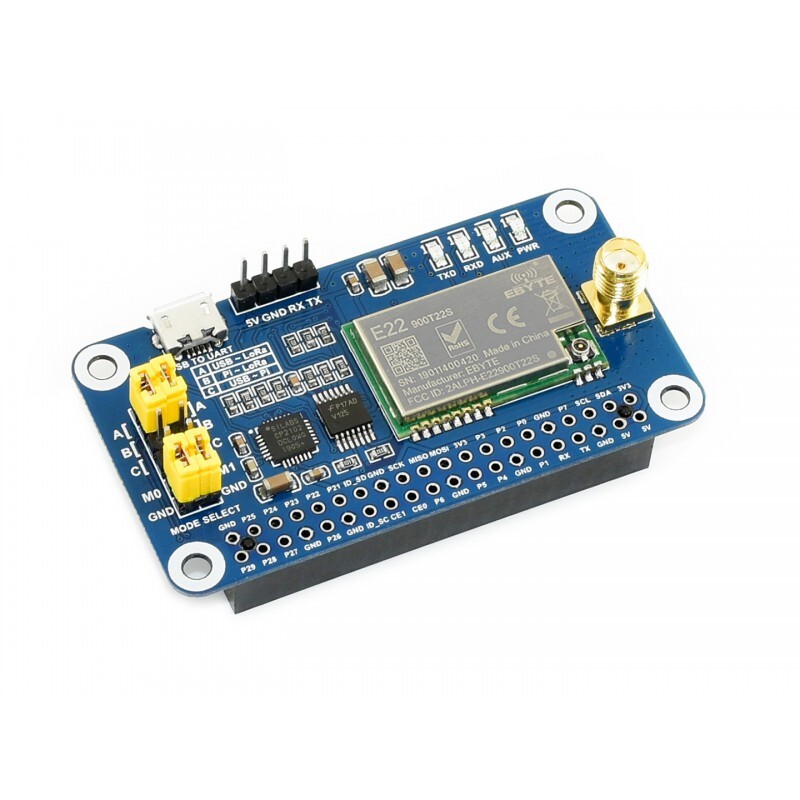 WaveShare SX1262 LoRa HAT til Raspberry Pi, 868 MHz frekvensbånd