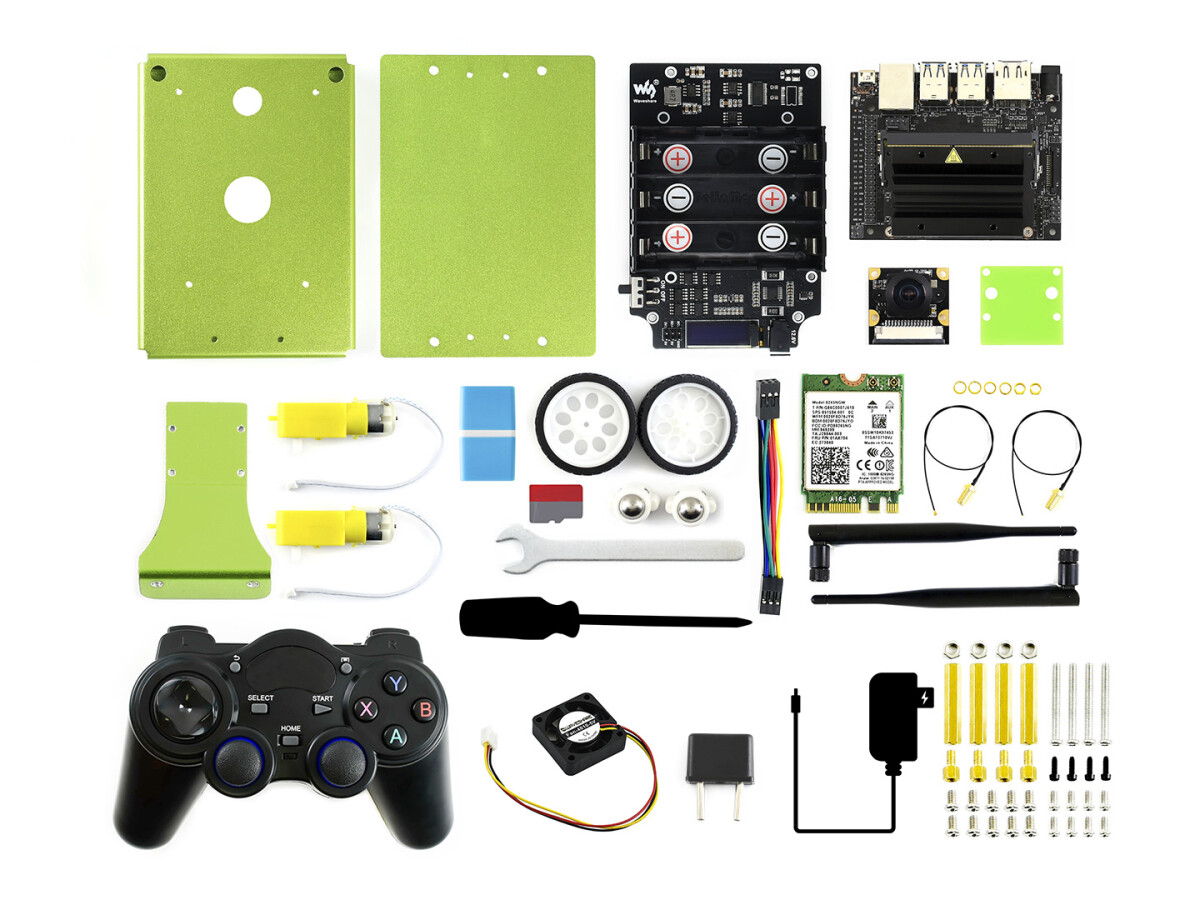 Jetson Nano AI Robot Kit JetBot AI Udviklingskit med Kamera Motor Hjul