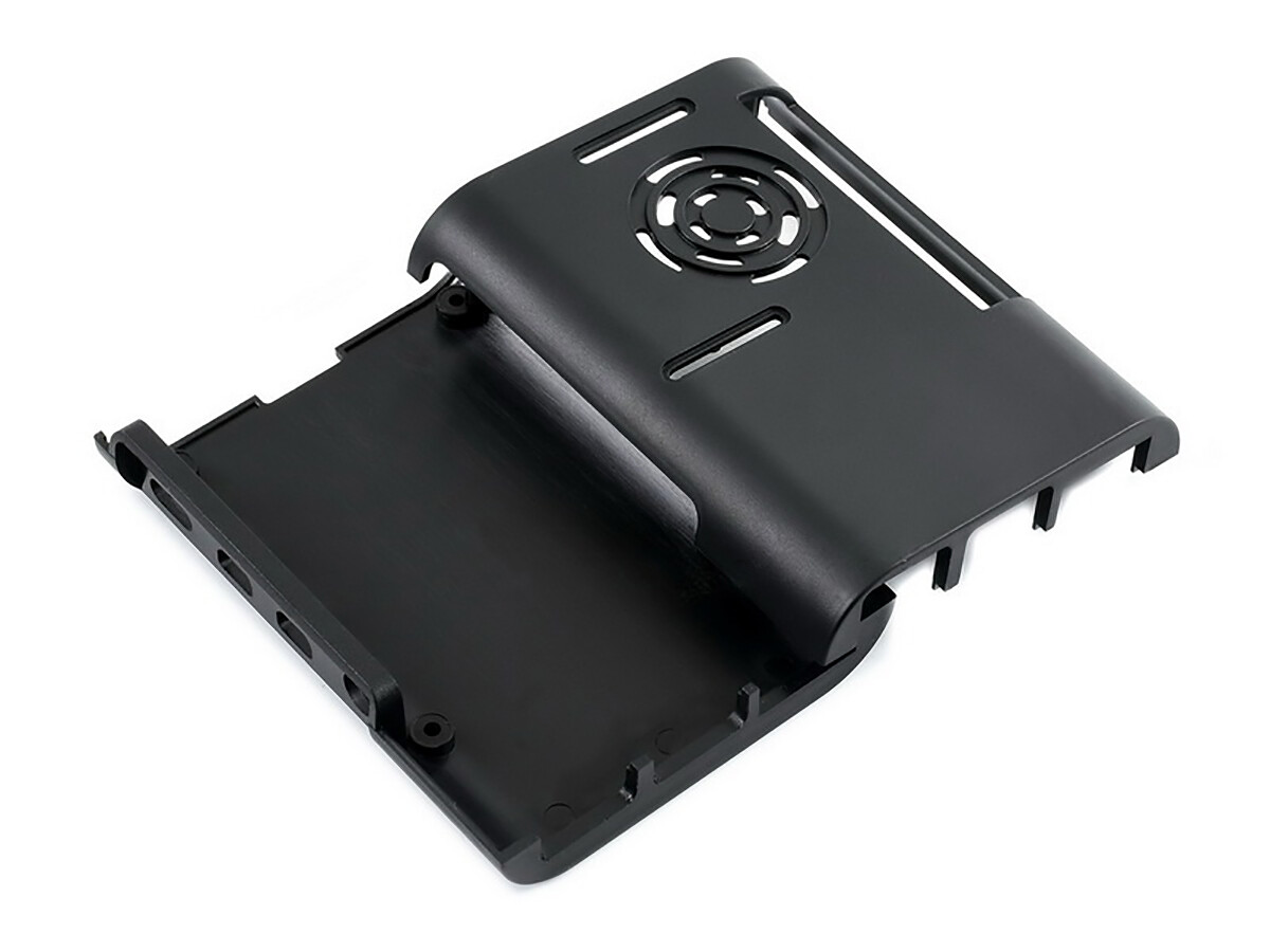 WaveShare Sort ABS-etui til Raspberry Pi 4 med køleventilator