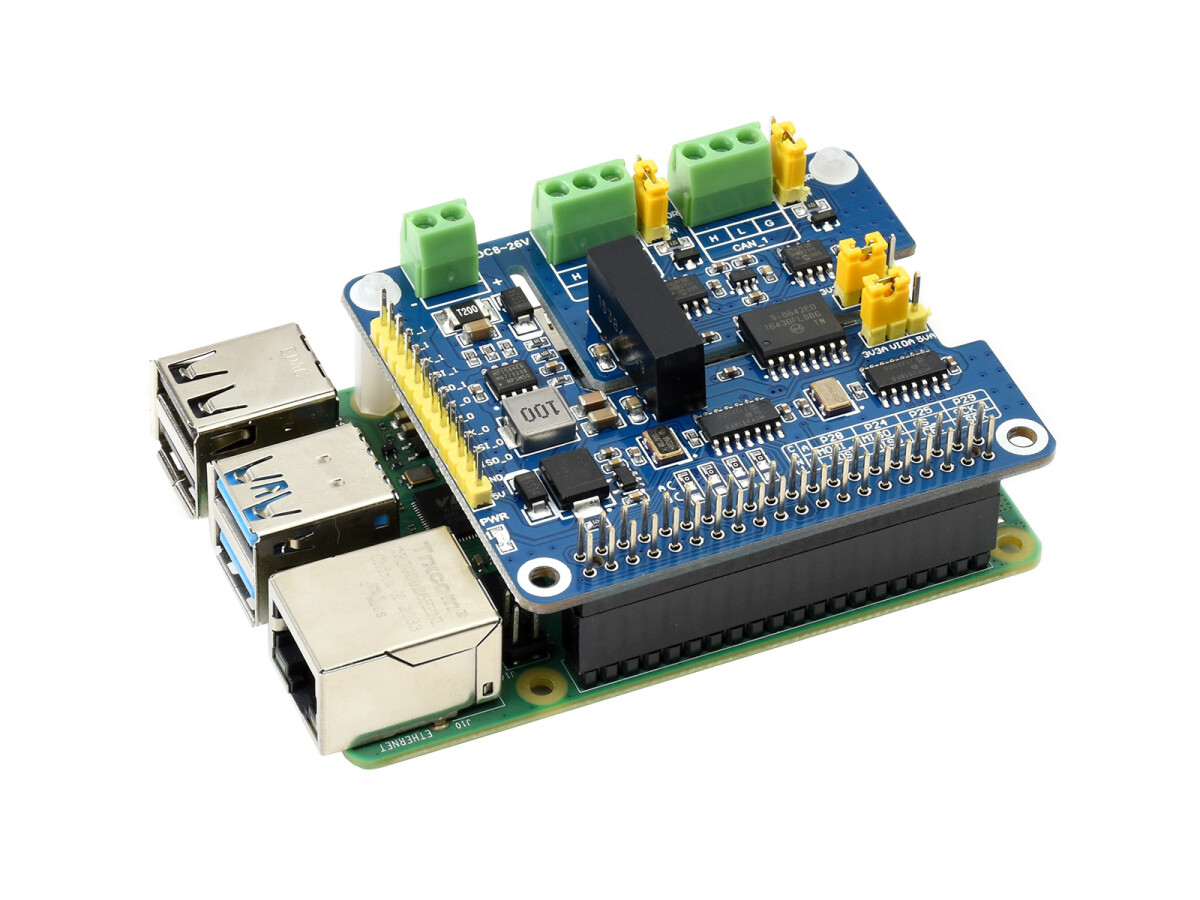 WaveShare 2-Kanal isoleret CAN FD udvidelses-HAT til Raspberry Pi, Flere beskyttelser