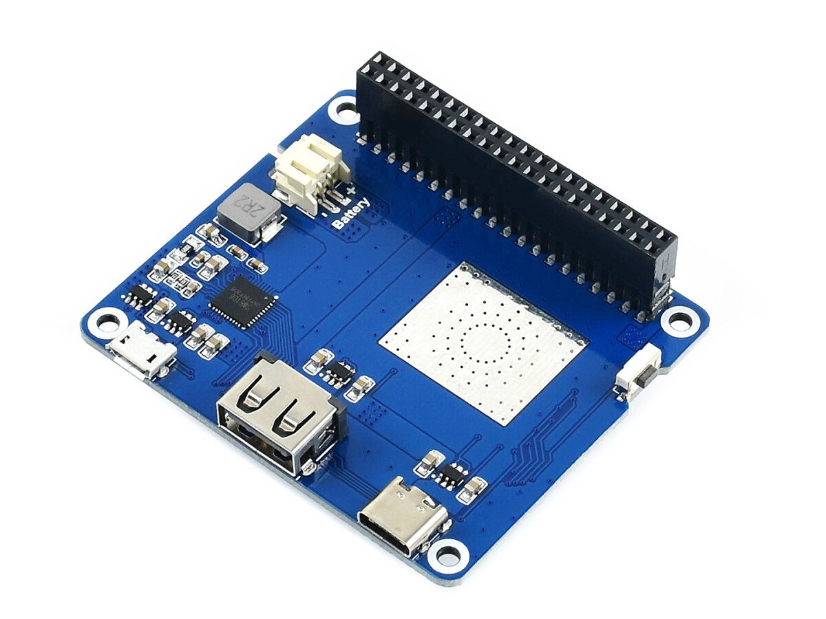 WaveShare Li-polymer Batteri HAT til Raspberry Pi 3000mAh batteriløsning SW6106, 5V udgang, Quick Charge