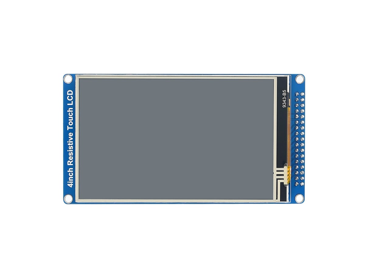 WaveShare 4-toms resistiv berøringslcd, 480×800, 8080 parallel interface