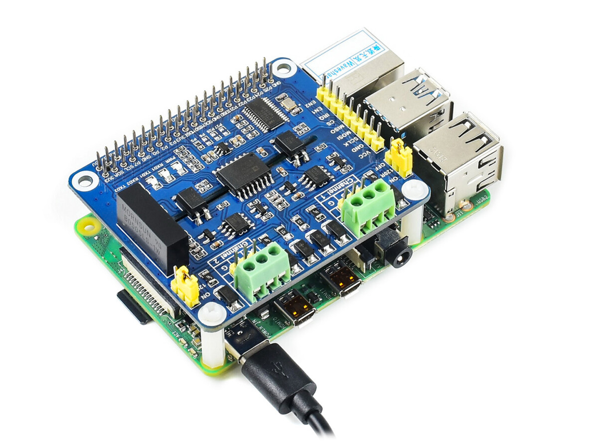 WaveShare 2-Kanal isoleret RS485 udvidelsesplade til Raspberry Pi