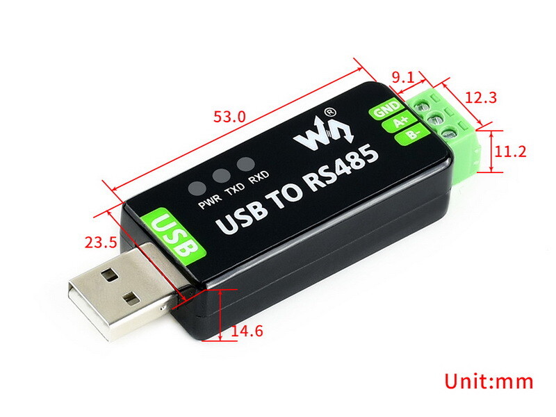 WaveShare Industri USB til RS485 Bi-direktionel Konverter (FT232RNL & SP485EEN)