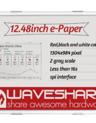WaveShare 1304×984, 12,48 Zoll E-Ink rådisplay, rød/sort/hvid trefarvet