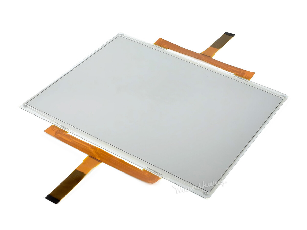 WaveShare 1304×984, 12,48 Zoll E-Ink rådisplay, rød/sort/hvid trefarvet