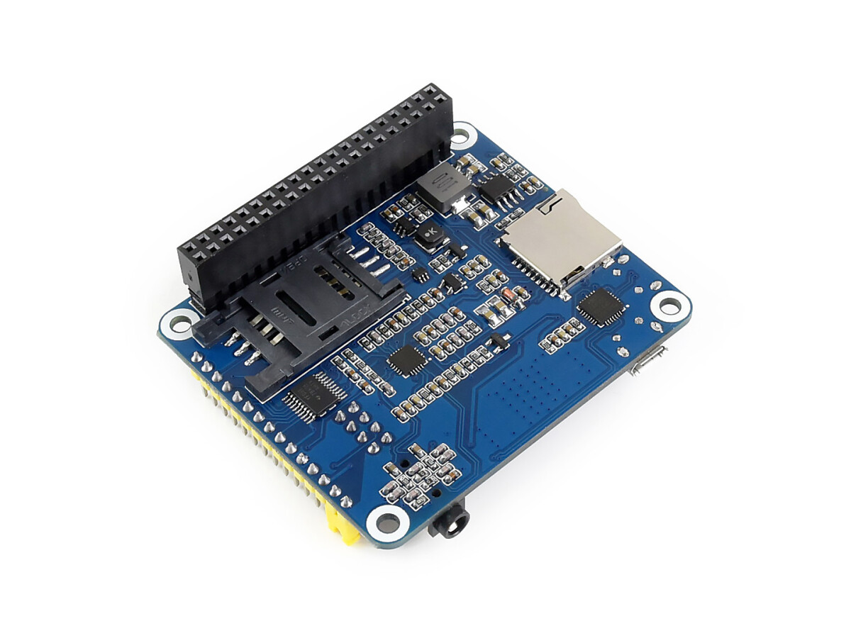 WaveShare 4G/3G/2G/GSM/GPRS/GNSS HAT til Raspberry Pi, LTE CAT4, Global Version