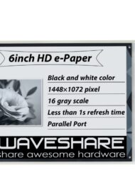 WaveShare 1448×1072 højopløsning, 6 tommer E-Ink rådisplay