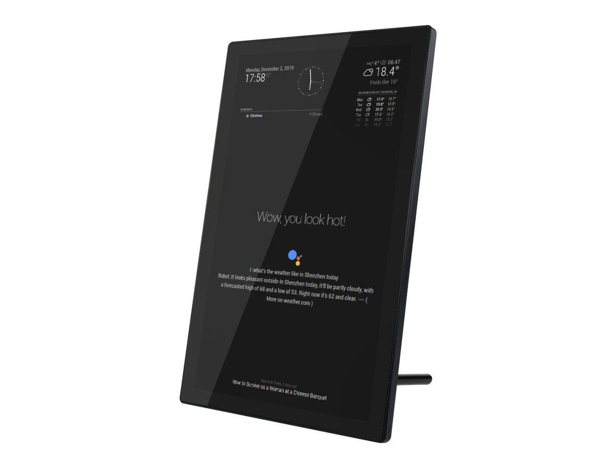 WaveShare 13,3 Zoll Magic Mirror med Raspberry Pi 3A+ stemmeassistent touch kontrol