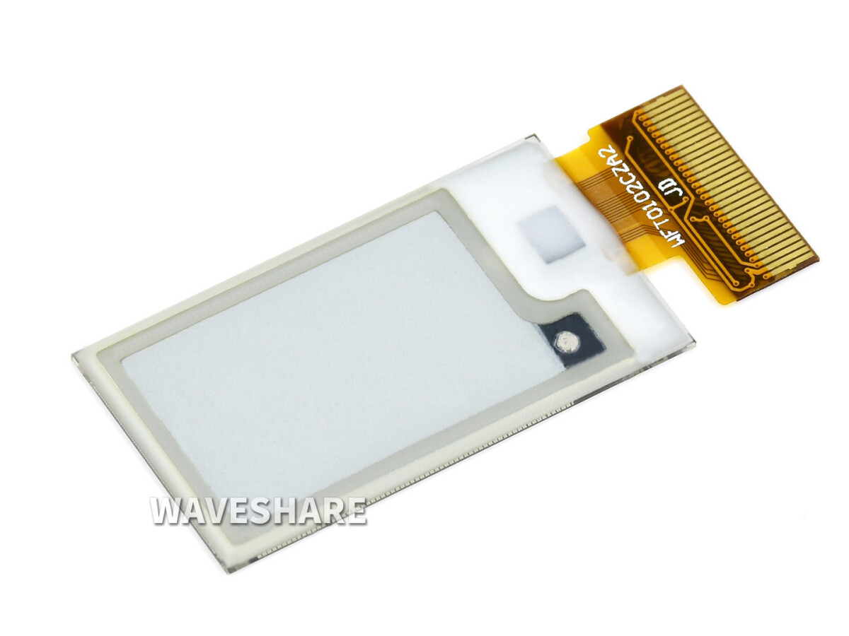 WaveShare 128×80, 1,02 Zoll E-Ink rå displaypanel, sort/hvid dobbeltfarve