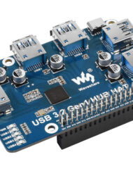 WaveShare USB 3.2 Gen1 HUB HAT til Raspberry Pi med 4x USB-porte, uden driver