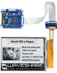 WaveShare 1448×1072 højopløsning, 6 tommer E-Ink display HAT til Raspberry Pi