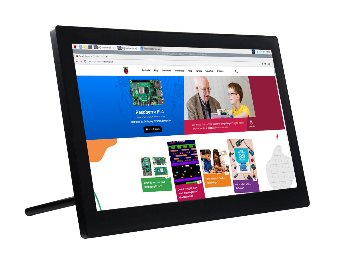 WaveShare 13,3 Zoll Mini-Computer med Raspberry Pi 3A+, HD-touchskærm