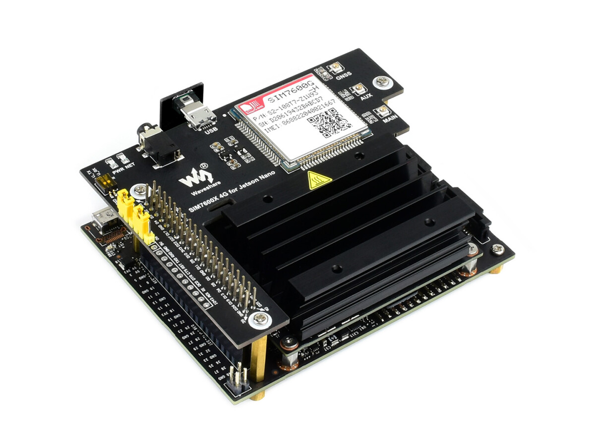 WaveShare SIM7600G-H 4G/3G/2G/GNSS Modul til Jetson Nano LTE CAT4 Globale anvendelser