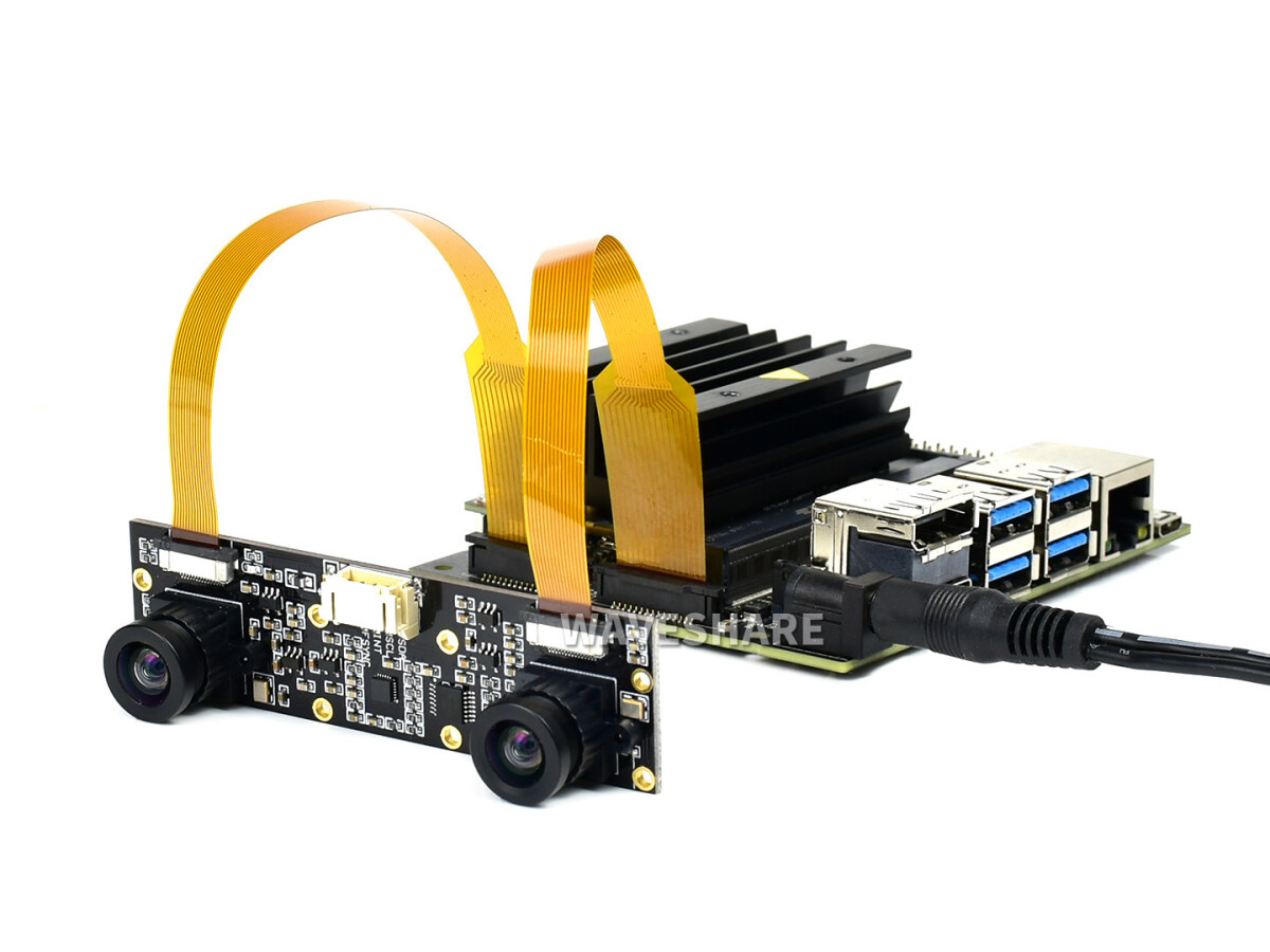 WaveShare IMX219-83 Stereo Kamera til Jetson Nano/Raspberry Pi, 8MP Binokulær kamera modul Dybdevision