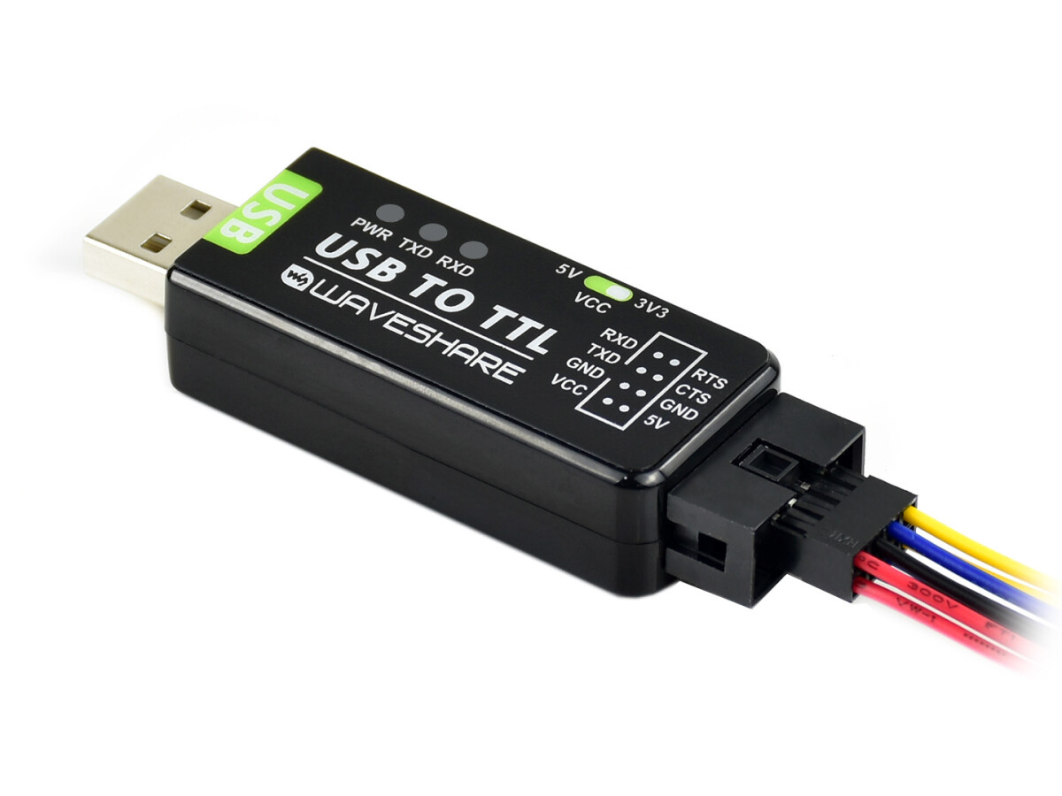 WaveShare Industrielt USB TIL TTL Konverter, Original FT232RL, Multi Beskyttelse & Systemstøtte