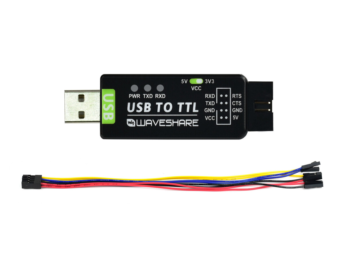 WaveShare Industrielt USB TIL TTL Konverter, Original FT232RL, Multi Beskyttelse & Systemstøtte