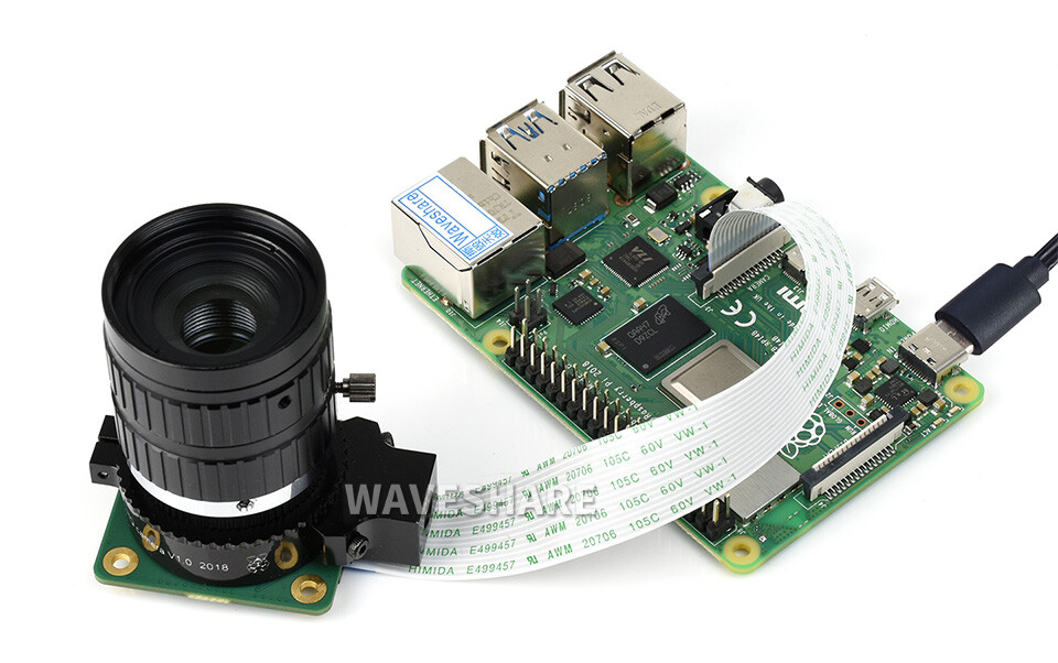 WaveShare 25mm teleobjektiv til Raspberry Pi, høj kvalitet