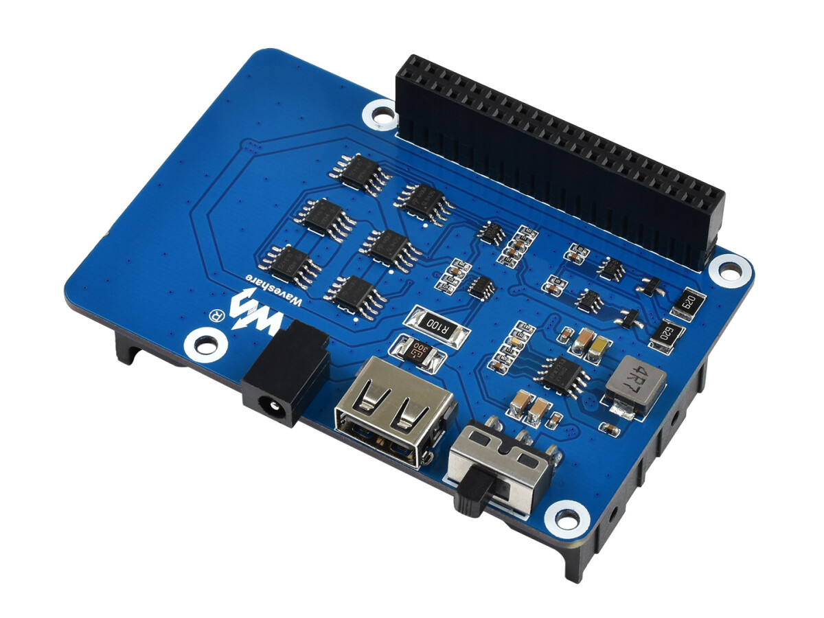 WaveShare Uden afbrydelse strømforsyning UPS HAT til Raspberry Pi, Stabil 5V udgang