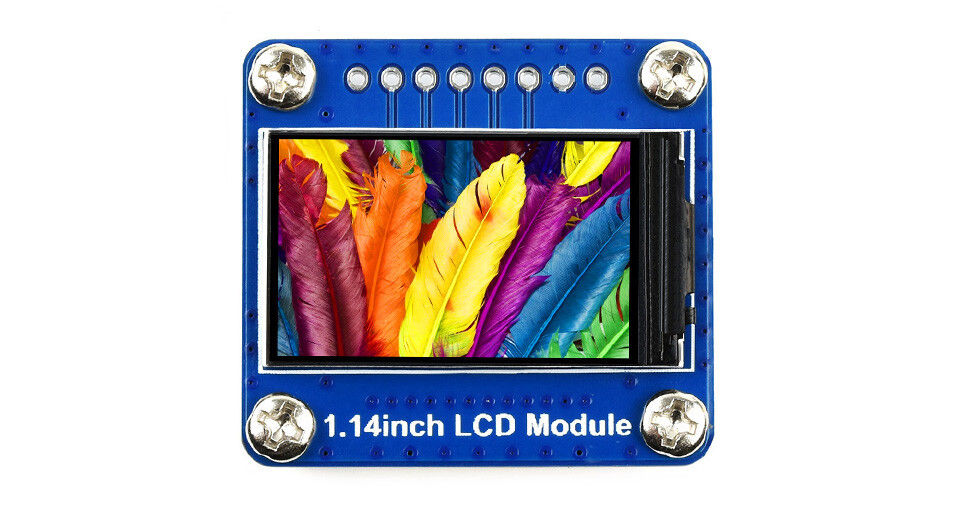 WaveShare 240×135, Generelt 1.14tommers LCD-displaymodul, IPS, 65K RGB