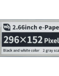 WaveShare 296×152, 2.66 Zoll E-Paper E-Ink Display Modul, Sort / Hvid