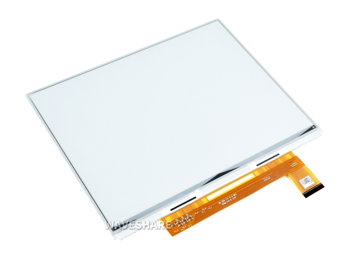 WaveShare 10,3 Zoll ePaper e-Ink Display HAT til Raspberry Pi, 1872×1404, sort/hvid, 16 gråtoner, USB / SPI / I80