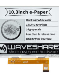 WaveShare 10,3 Zoll ePaper e-Ink rådisplay, 1872×1404, sort/hvid, 16 gråtoner, parallelport, uden PCB