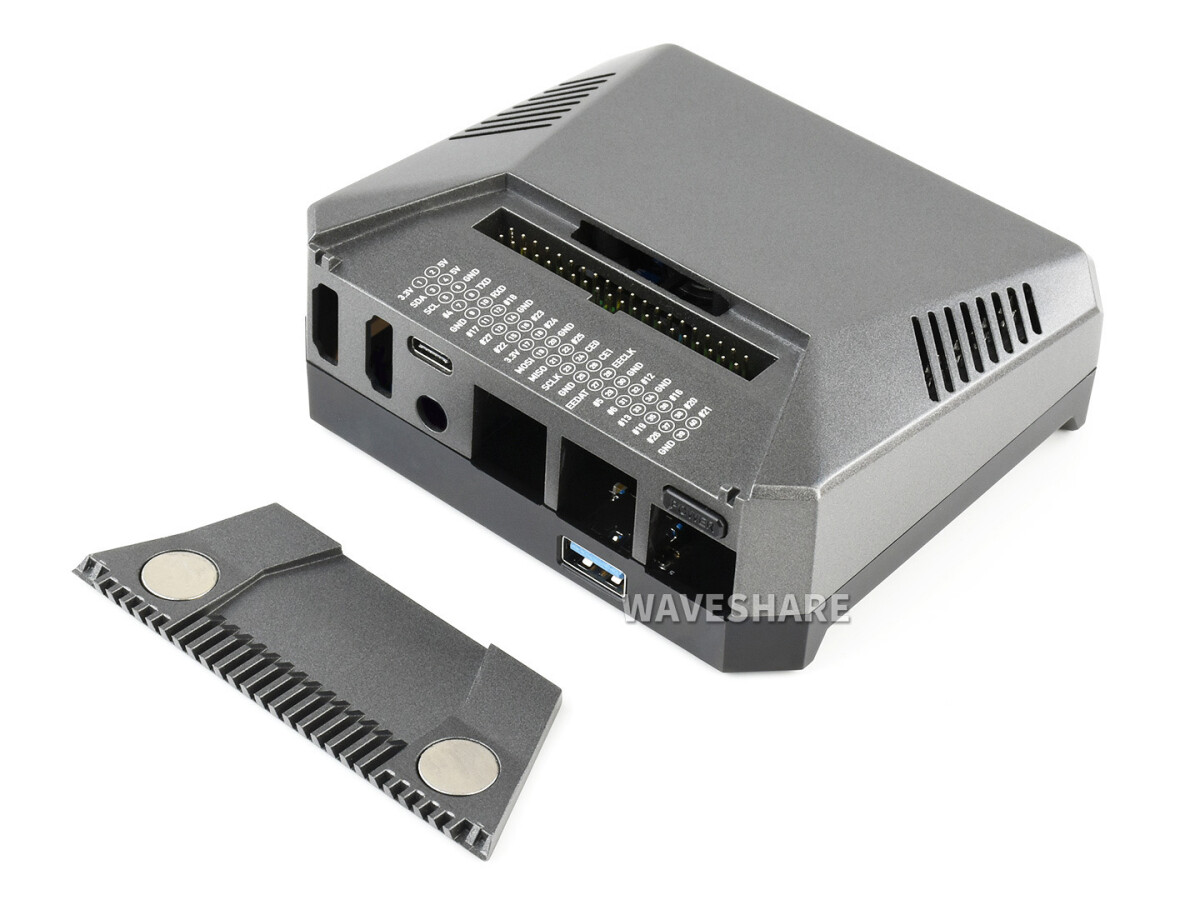 WaveShare Argon One M.2 Aluminiumkabinet til Raspberry Pi 4 med M.2 udvidelsesplads
